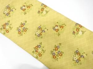 アンティーク　花模様織り出し名古屋帯（着用可）